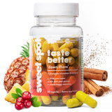 TASTE THE SWEET SPOT frasco frontal mostrando etiqueta clara y beneficio frescura