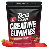 TASTY GAINS frente del envase mostrando sabor y peso 90g