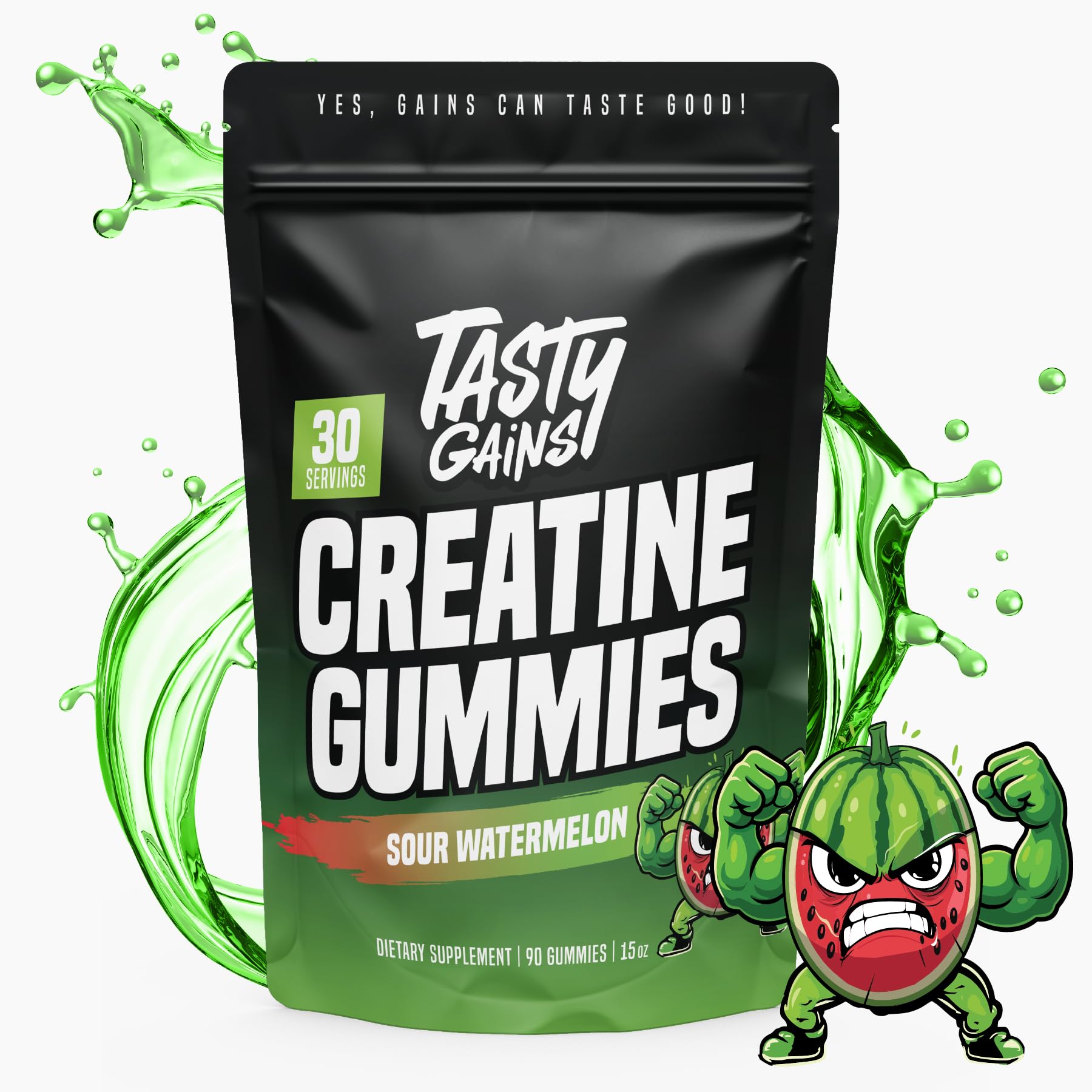 TASTY GAINS gominola en mano lista para consumir, facilita la suplementación diaria