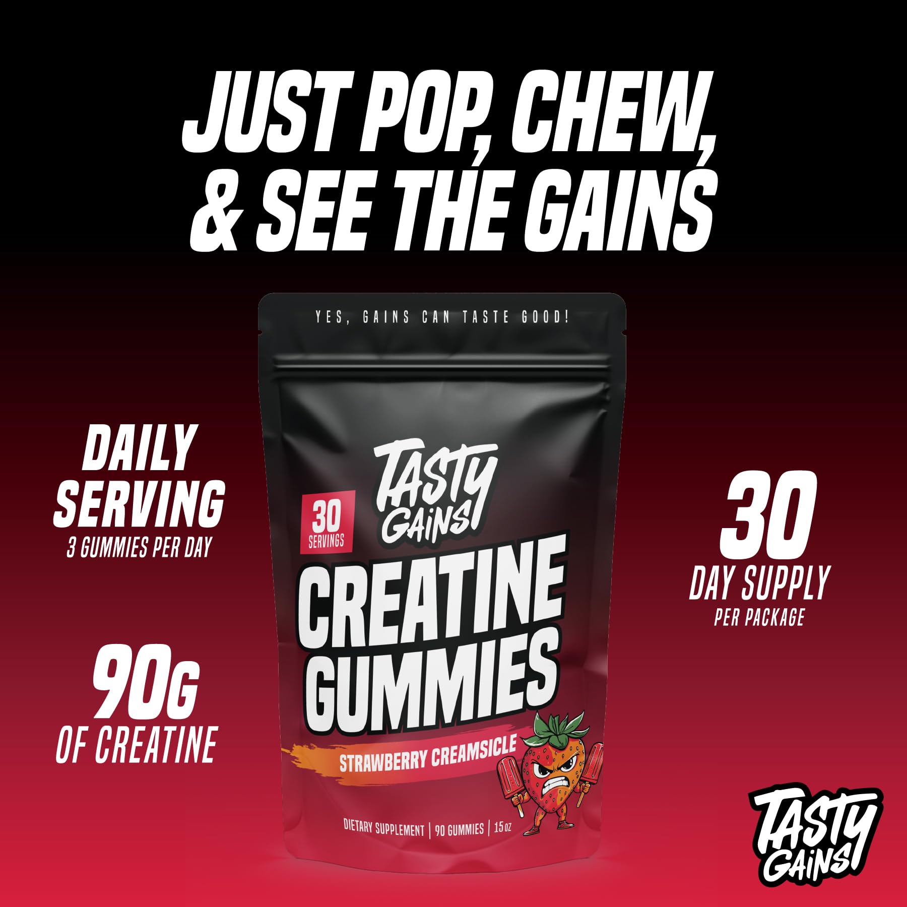 TASTY GAINS detalle de textura de gominola para apetito controlado