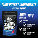 TASTY GAINS primer plano de la textura de la gominola que resalta su masticabilidad