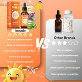 TATAVONIX etiqueta con lista de hierbas, claridad sobre ingredientes naturales