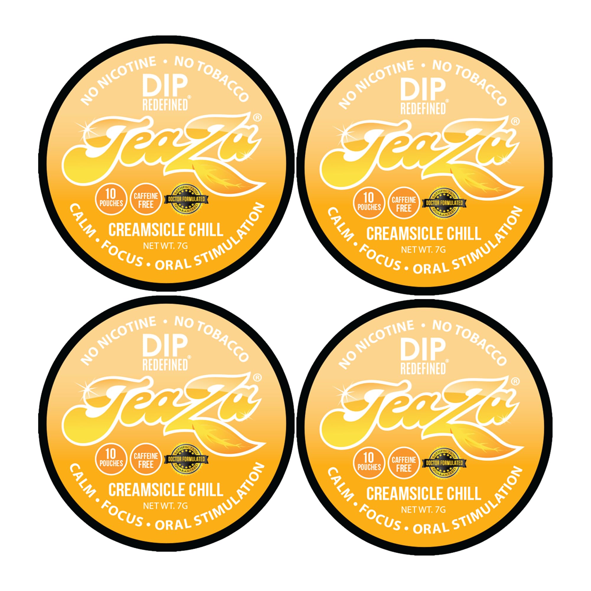 TeaZa empaque frontal Creamsicle Chill con diseño atractivo y frescura