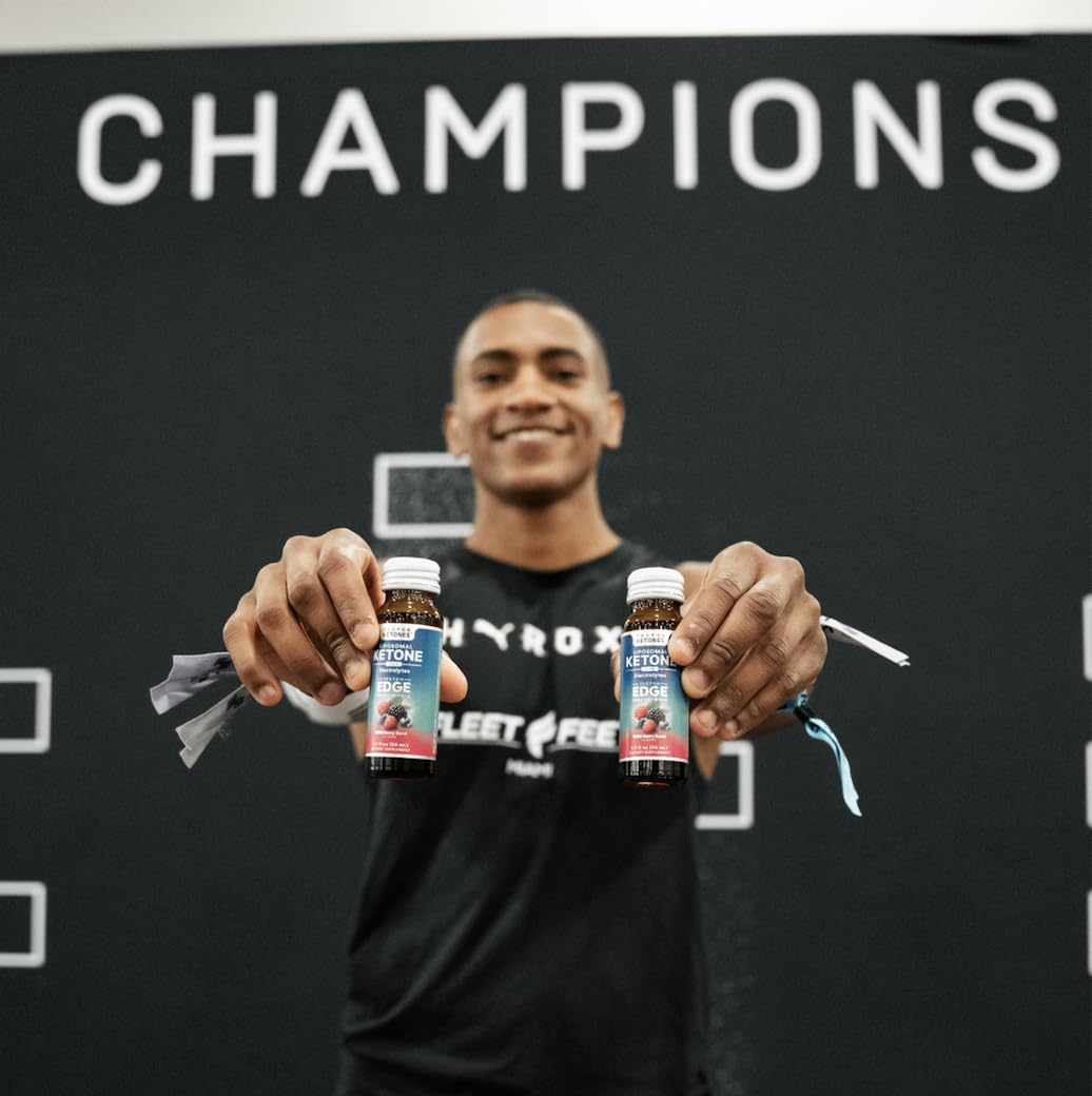 Tecton Ketones caja y shots juntos, resalta presentación lista para llevar
