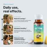 Tecton Ketones en rutina matinal junto a agua ilustrando integración diaria