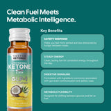 Tecton Ketones shot en botella cercano destacando formato liposomal y conveniencia