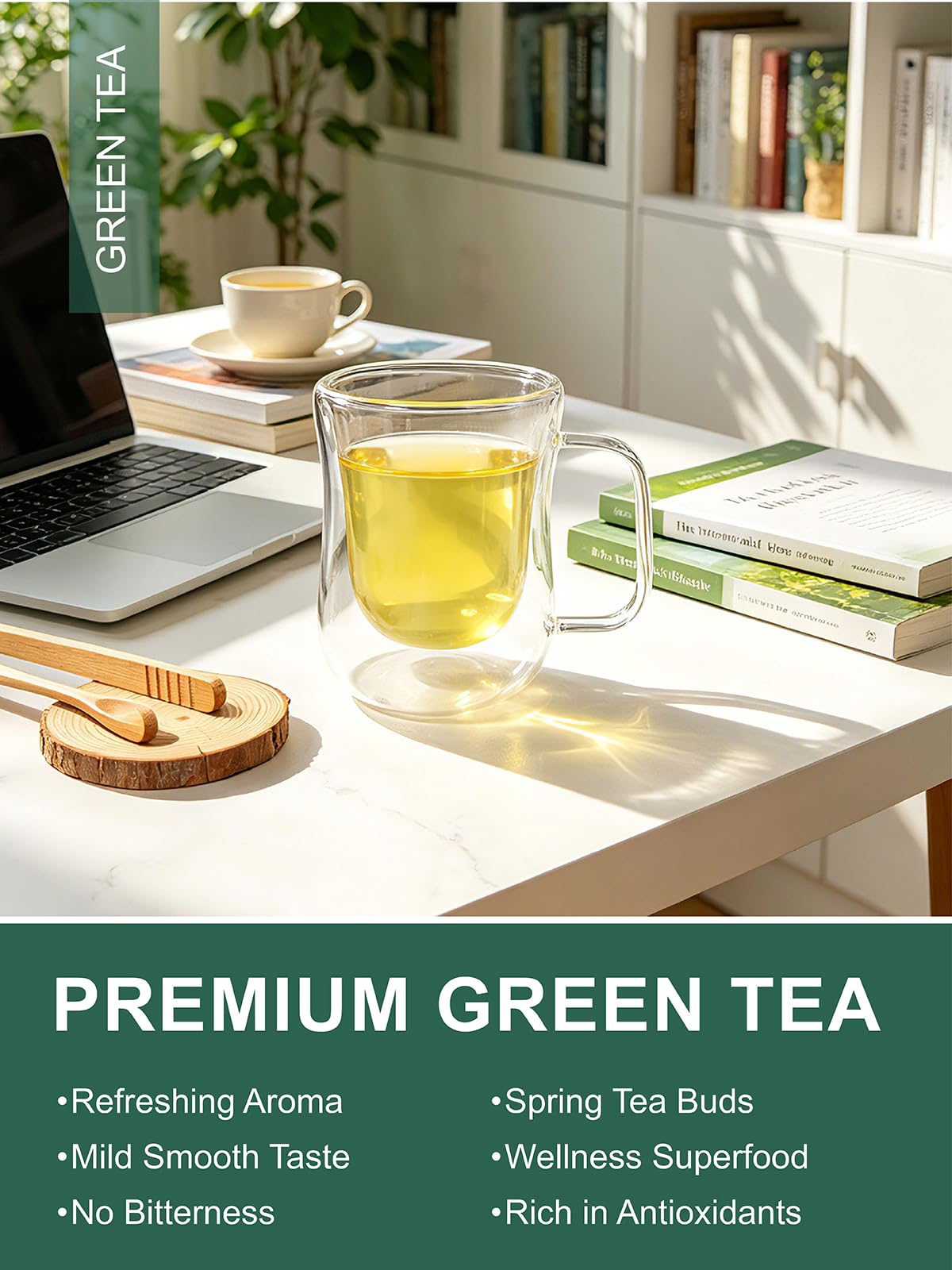 TeeLux bolsita en detalle de fibra vegetal compostable y sin etiquetas