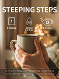 TeeLux escena de estilo de vida enjoy té en mesa ligera y relajante