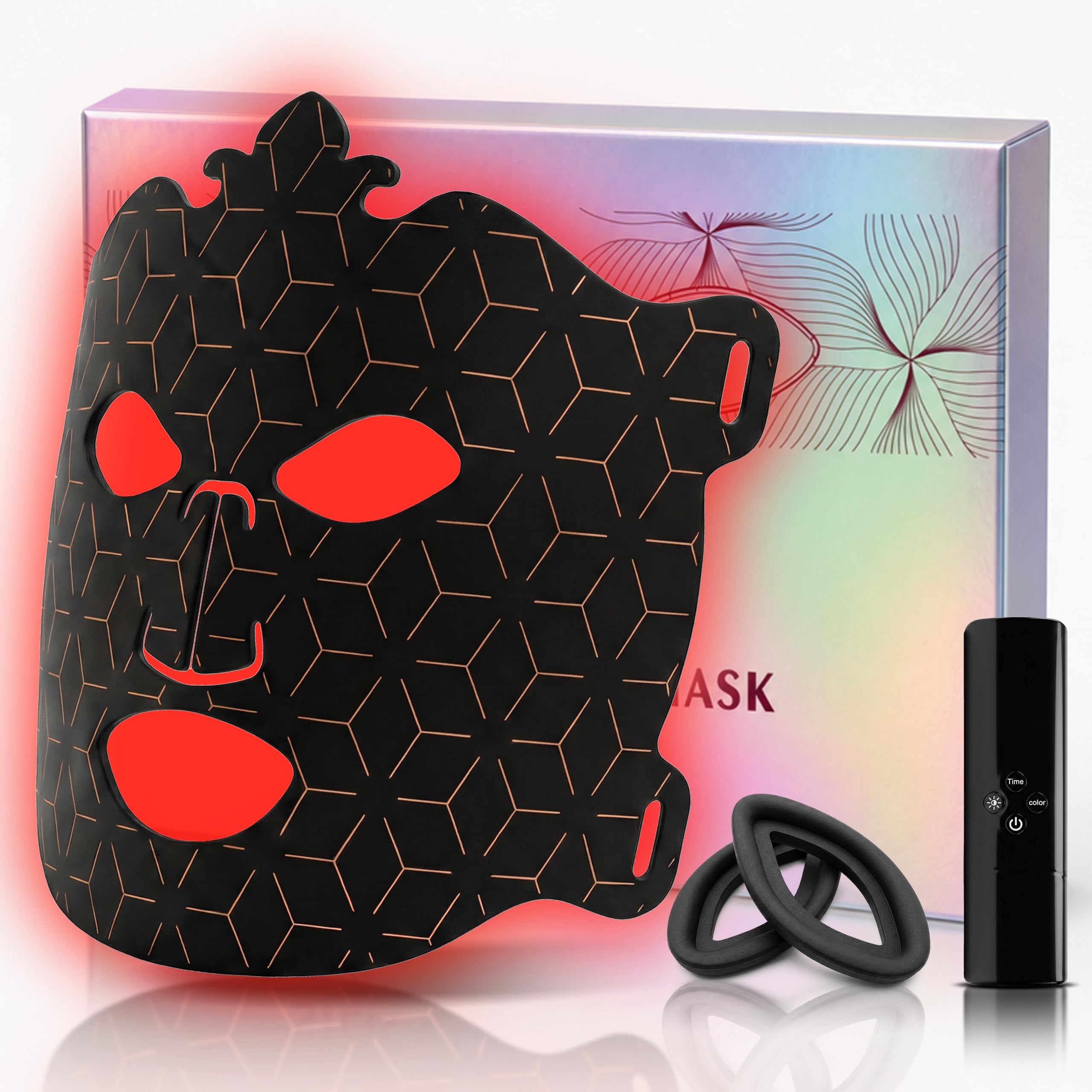 Telaxa máscara frontal mostrando diseño ergonómico y comodidad para cuidados faciales