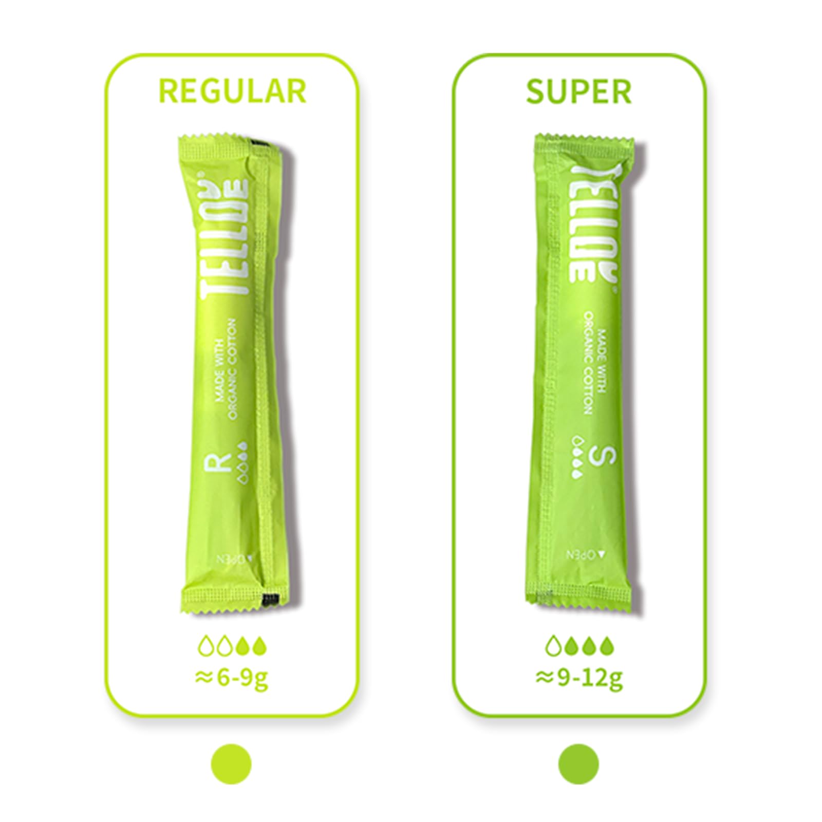 Tellove cuerda extra larga del tampón para extracción segura y cómoda