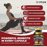 Tenmido Berberine cápsula en mano ilustrando dosis diaria sencilla y portable