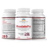 Detalle de la etiqueta de Teraputics ProstatePro destacando ingredientes y pureza