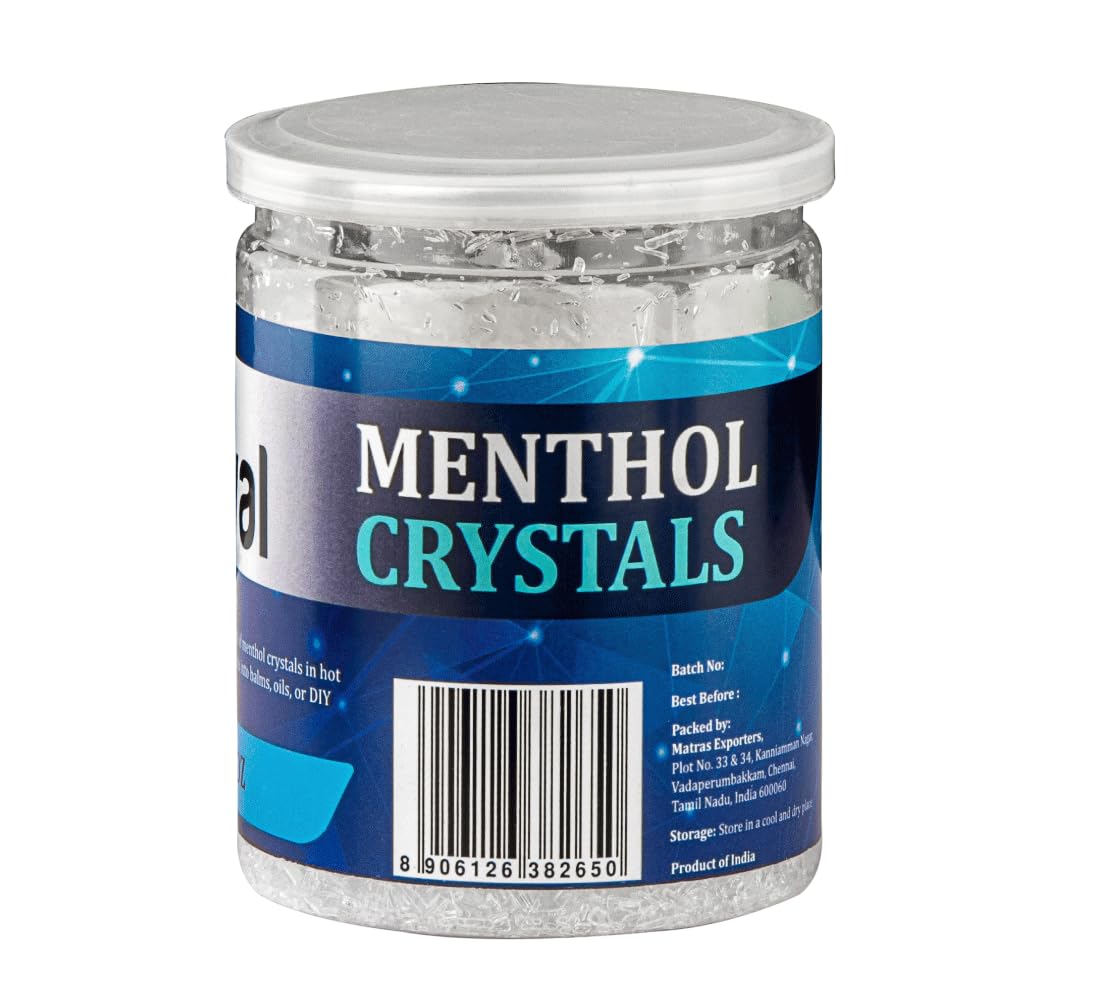 Teraval paquete frontal de cristales de mentol con aroma potente y uso versátil