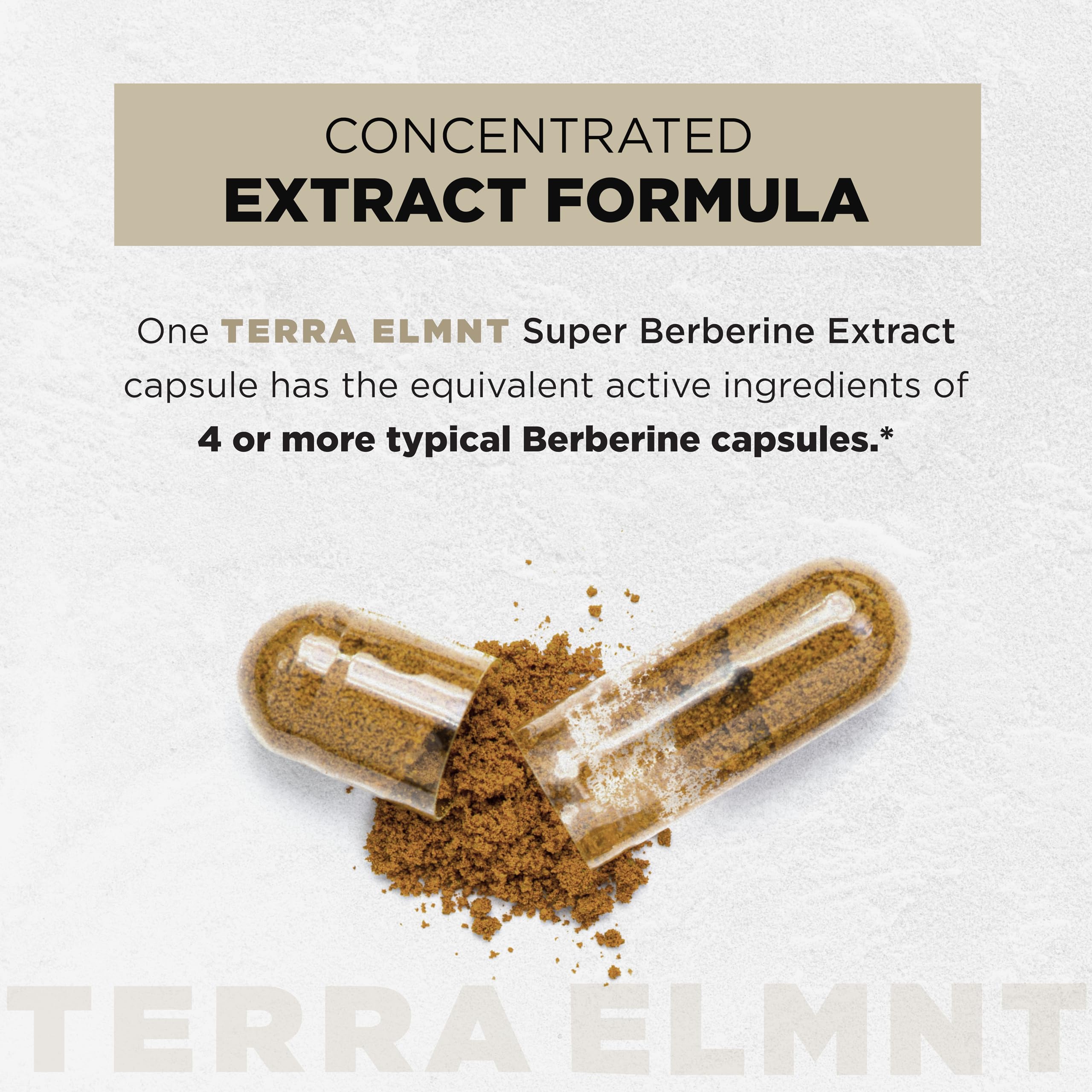 TERRA ELMNT cápsulas abiertas mostrando textura y contenido vegetal