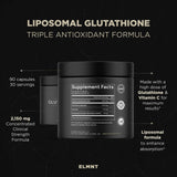 TERRA ELMNT ingredientes clave: glutathione, vitamina C, quercetina visibles
