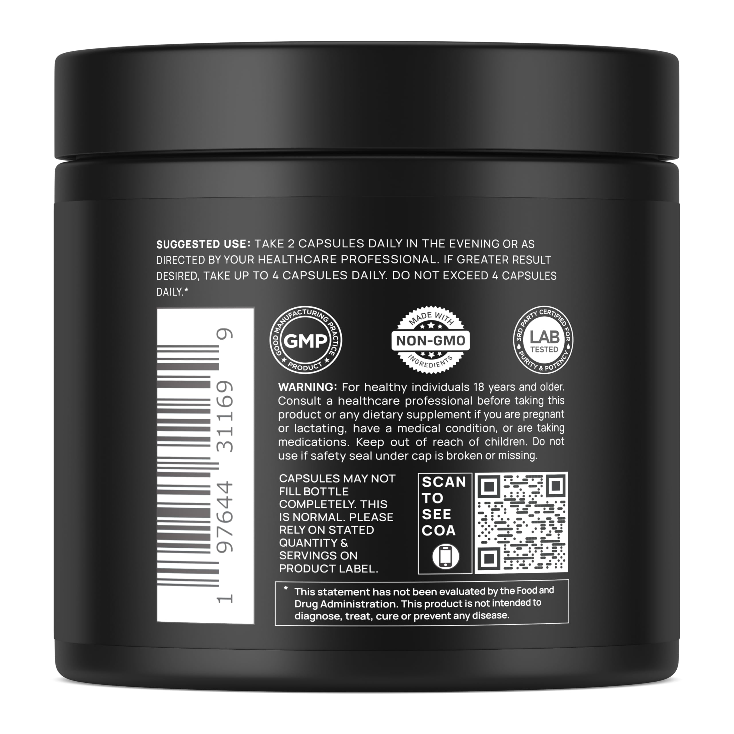 TERRA ELMNT ingredientes l-theanina y apigenina listados con dosificación