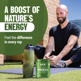 Terra Kai Organics cucharada con ingredientes: spirulina, chlorella y pastos verdes