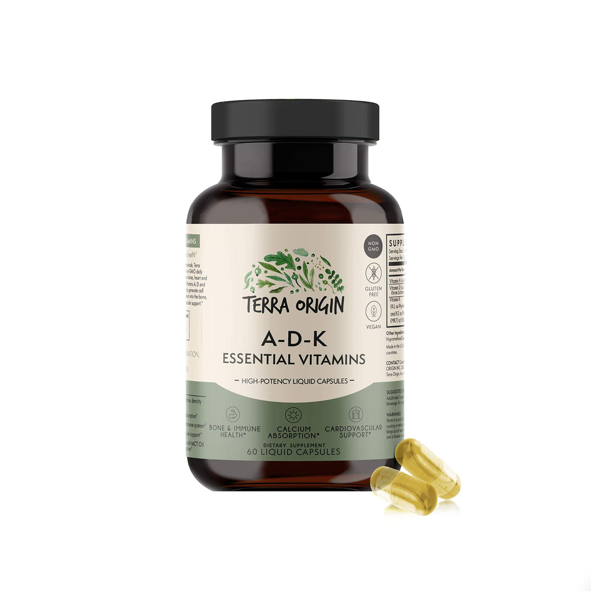 TERRA ORIGIN envase frontal mostrando etiqueta y beneficios visibles