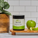 Detalle de etiqueta Terra Origin con ingredientes clave y perfil nutricional claro