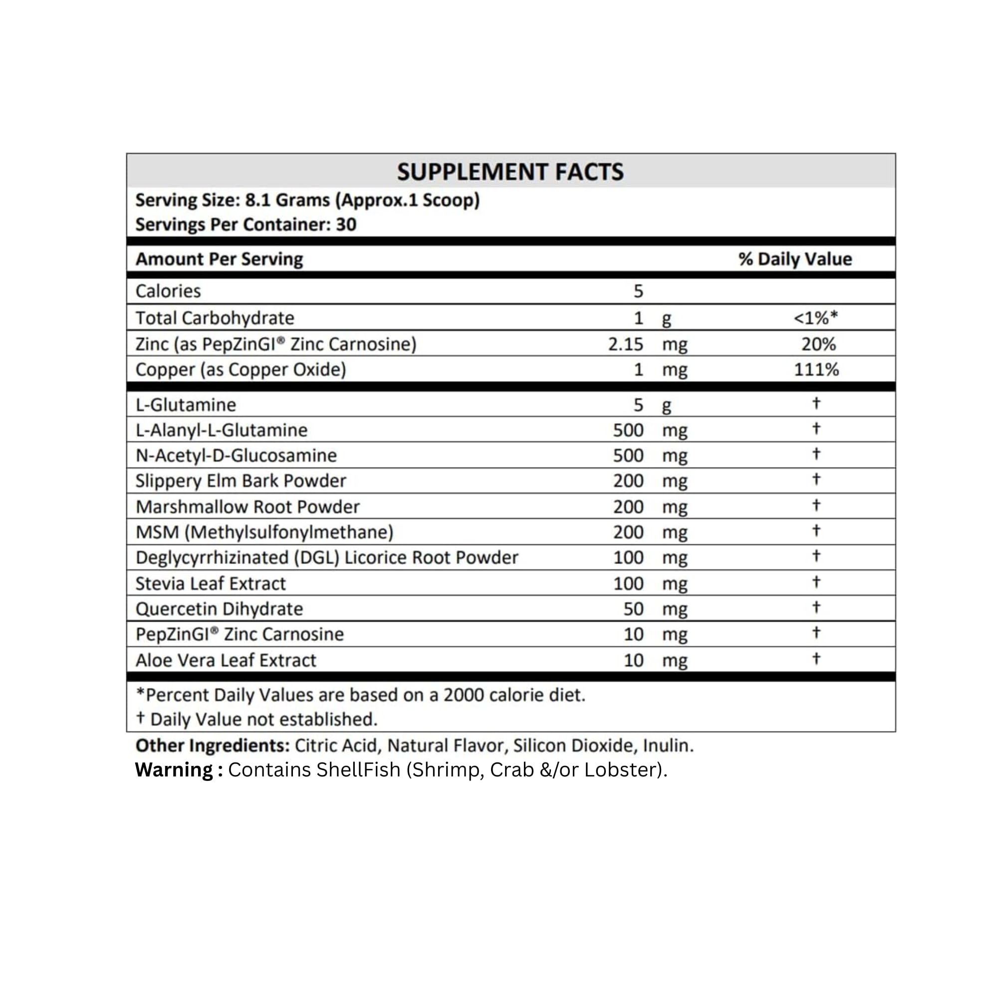 TERRA ORIGIN etiqueta nutricional legible con información por porción