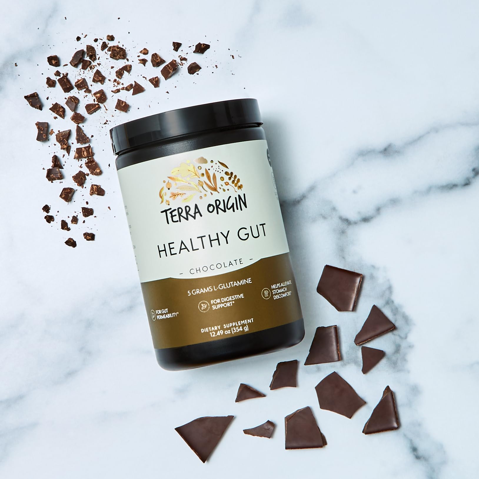 TERRA ORIGIN etiqueta nutricional legible, información clara y sin alérgenos