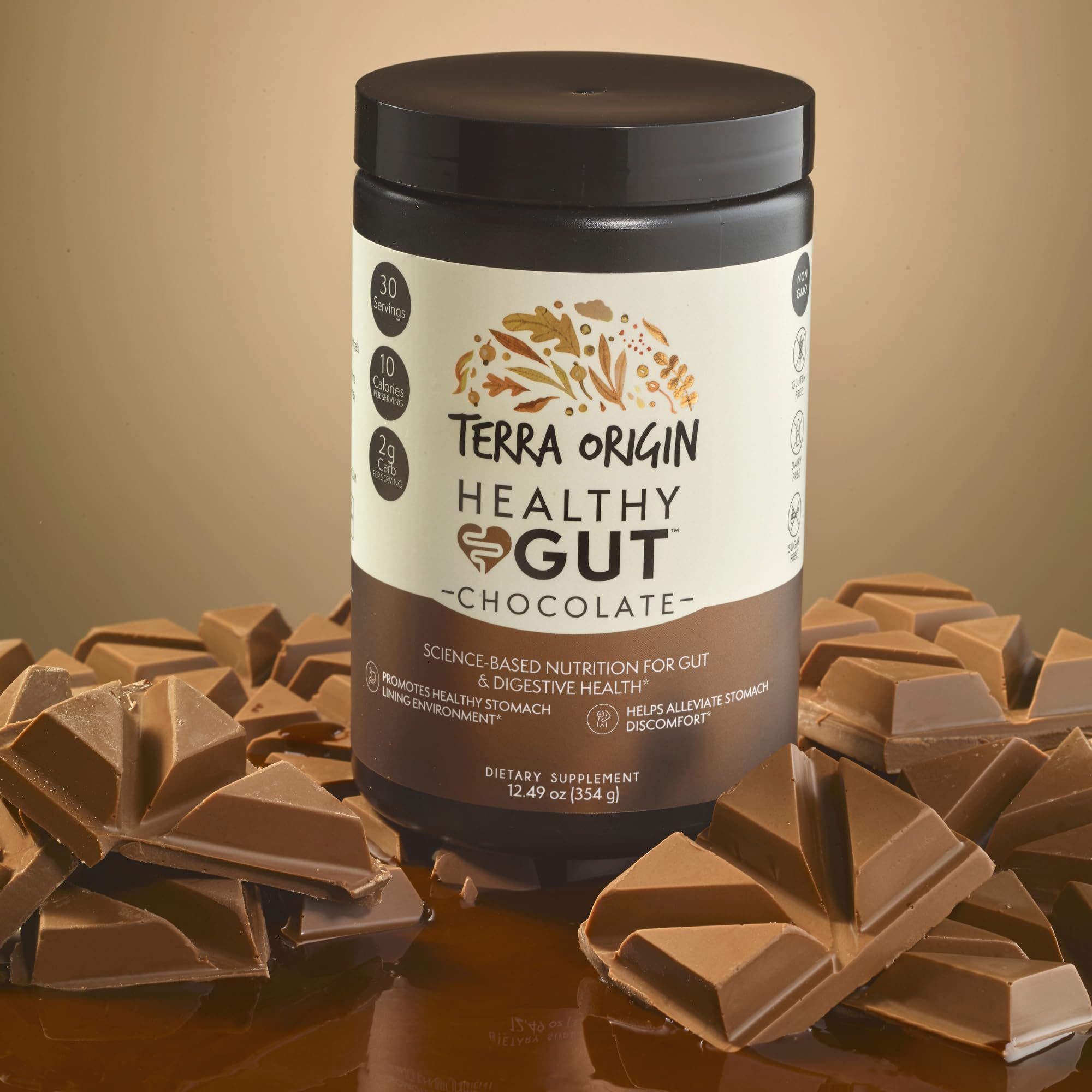 TERRA ORIGIN ingredientes clave visibles, respaldo para la integridad intestinal