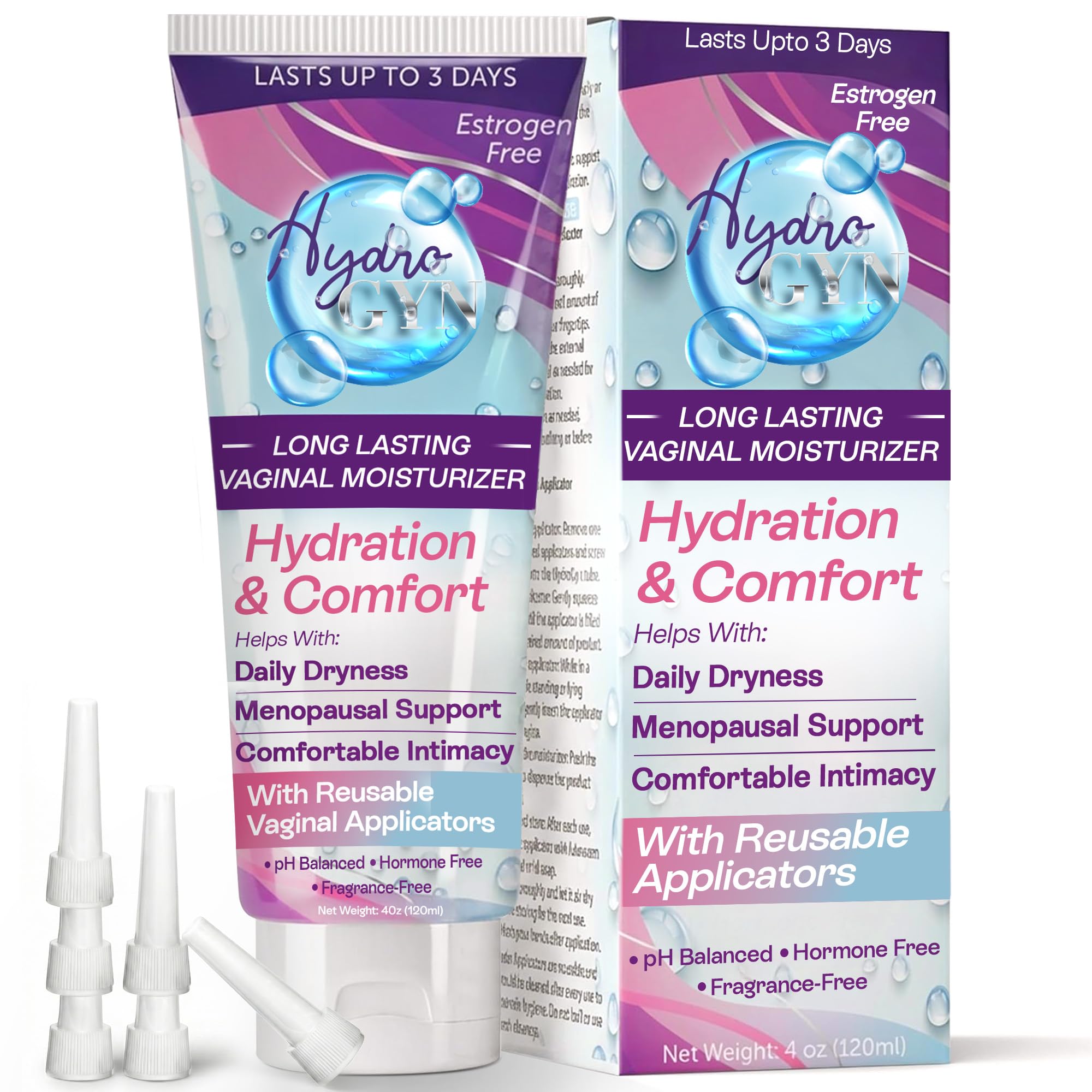 Terramed Hydro GYN frente del tubo mostrando la presentación de 4 oz y beneficio hidratante