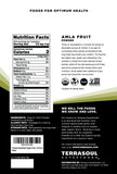 Terrasoul Superfoods textura de polvo de amla en primer plano, fácil de mezclar