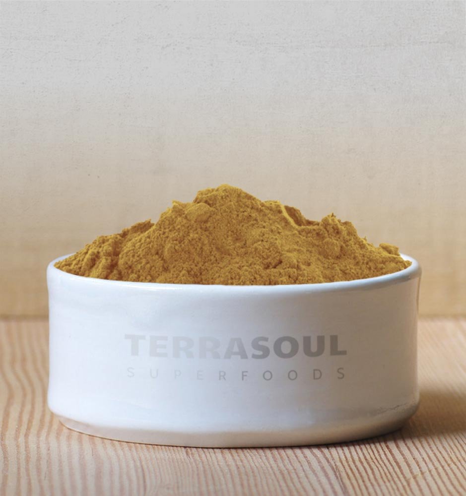 Terrasoul Superfoods polvo en cuchara para medir porciones precisas y prácticas