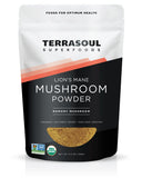 Terrasoul Superfoods frente del empaque mostrando tamaño y diseño, confianza en calidad