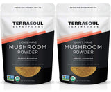 Terrasoul Superfoods frente del empaque mostrando tamaño y beneficios orgánicos