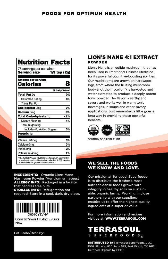 Terrasoul Superfoods textura fina del polvo, fácil disolución y mezcla