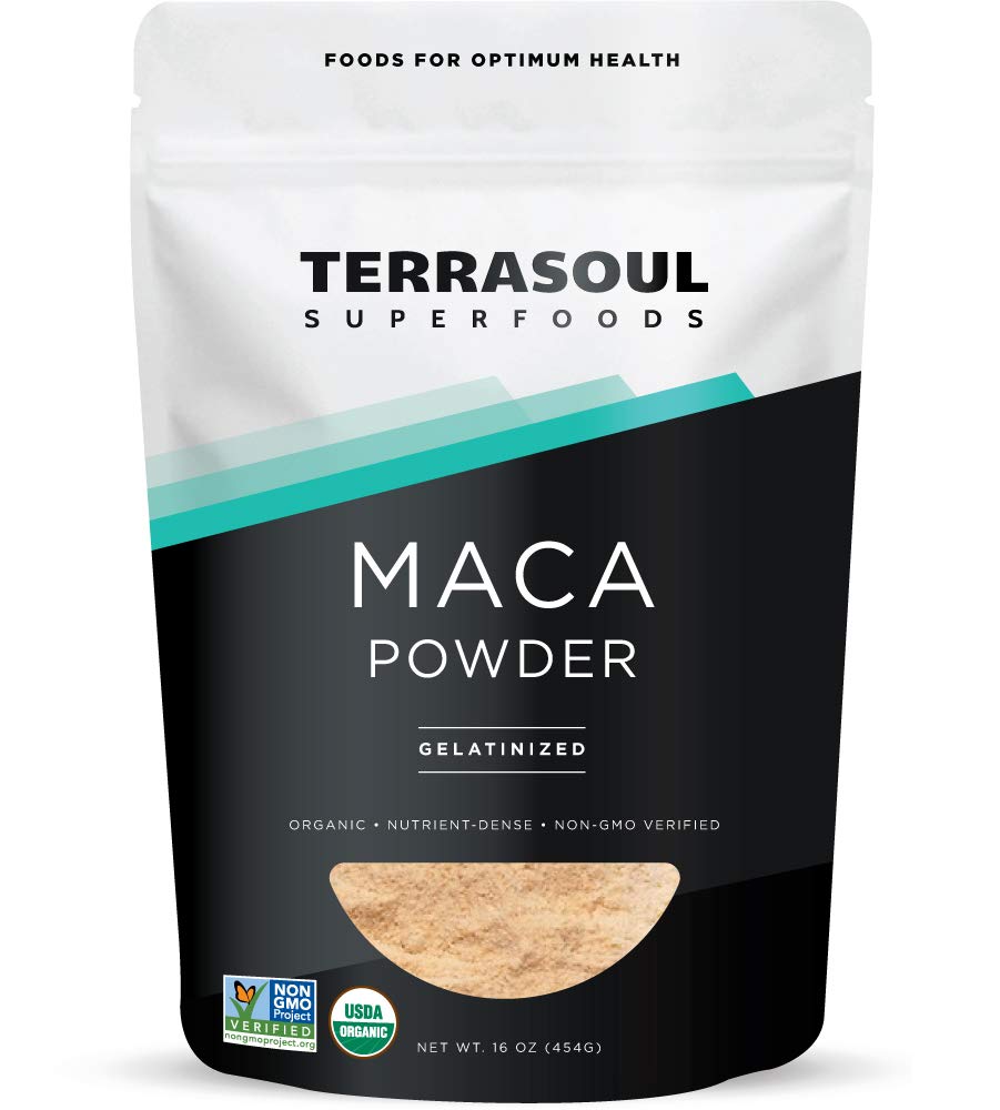 Terrasoul Superfoods frente del paquete mostrando el sello orgánico y beneficios