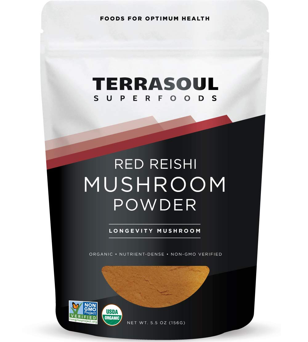 Terrasoul Superfoods frente del empaque mostrando sello orgánico y conveniente pouch