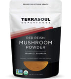Terrasoul Superfoods frente del empaque mostrando sello orgánico y conveniente pouch