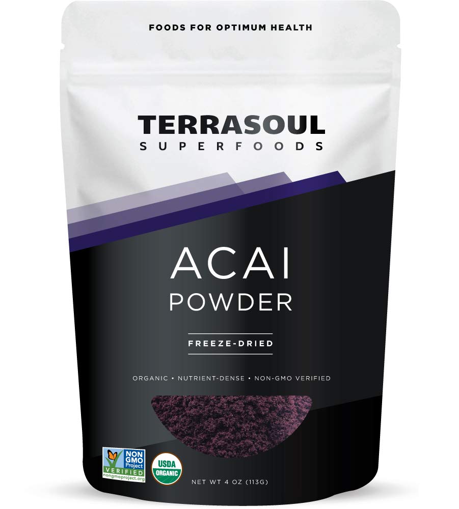 Terrasoul Superfoods paquete frontal mostrando sello orgánico y contenido