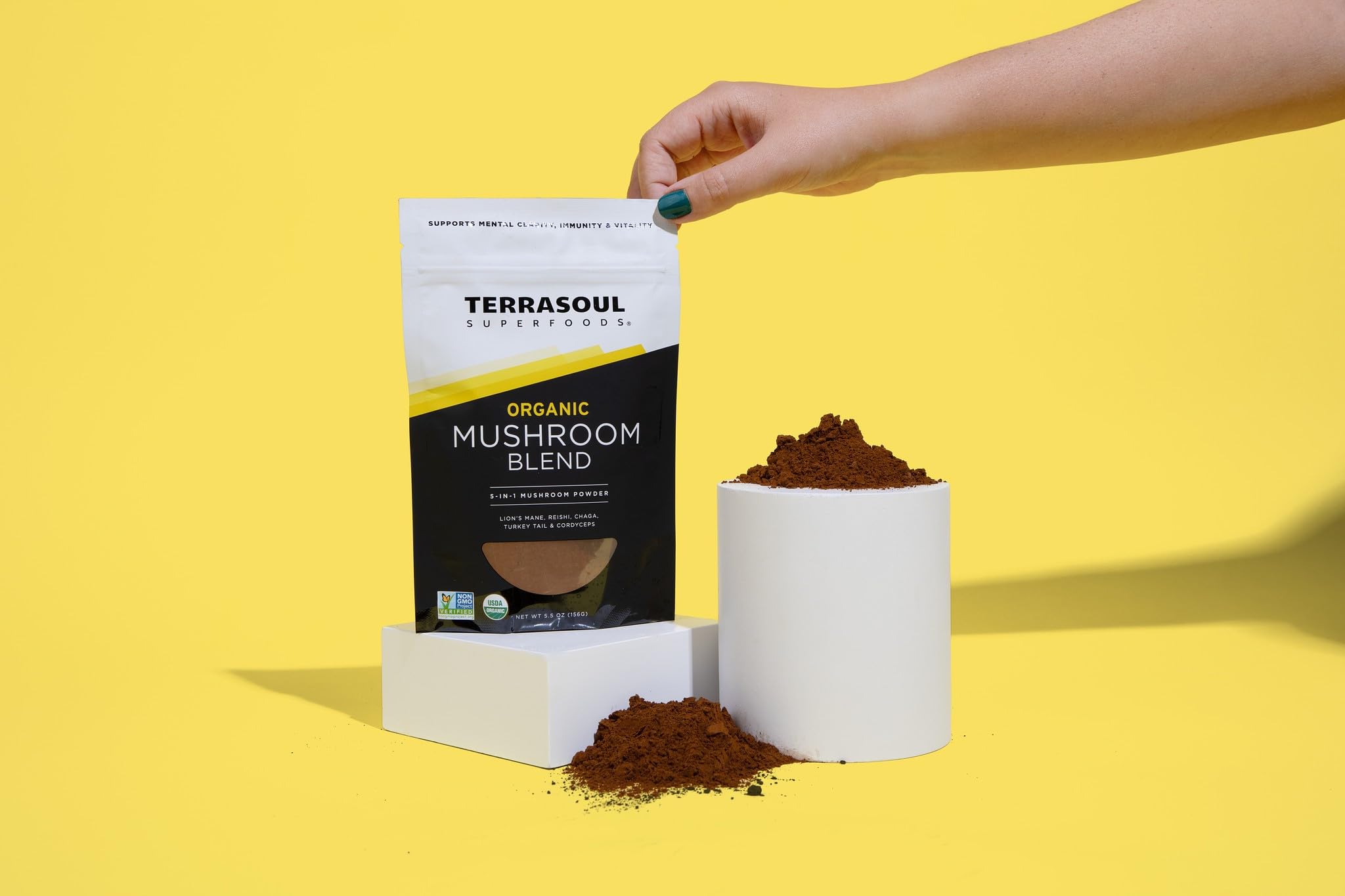 Terrasoul Superfoods cucharita con polvo para medir porciones exactas