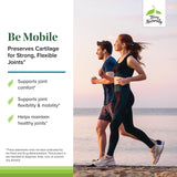 Terry Naturally Be Mobile junto a una regla para comparar tamaño de envase y plan de suplemento