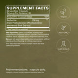 Etiqueta nutricional de Terry Naturally Berberine MetX con información de ingredientes