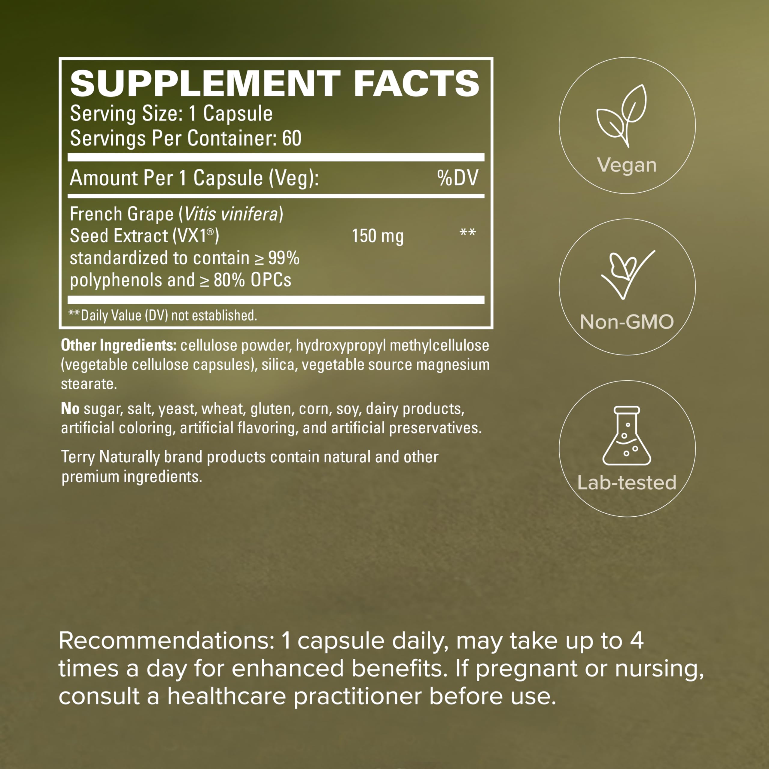 Terry Naturally Clinical OPC softgel en mano para comparar tamaño y facilidad de uso
