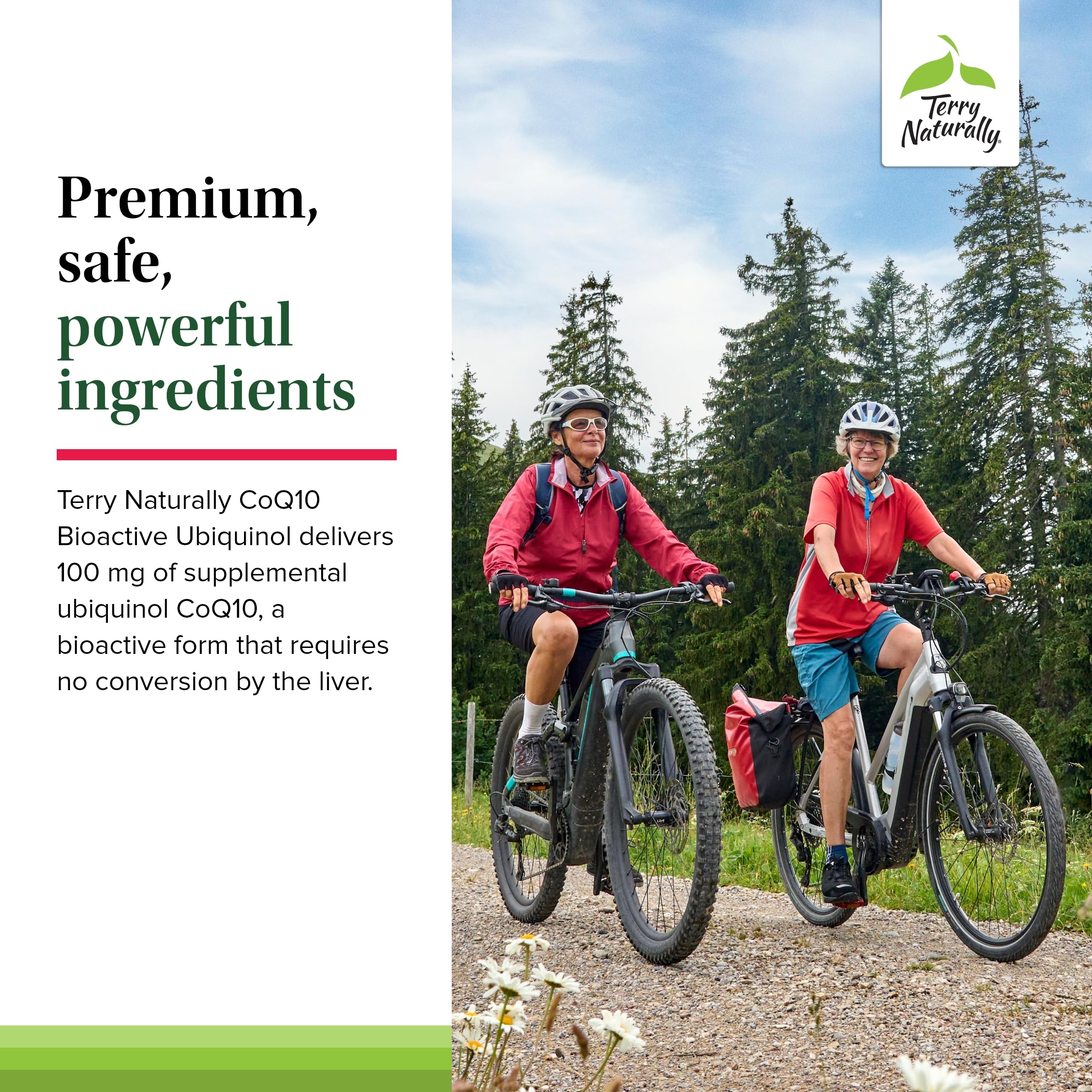 Terry Naturally etiqueta legible con ingredientes y sin alérgenos marcados