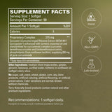 Terry Naturally etiqueta con ingredientes y libre de alérgenos visible