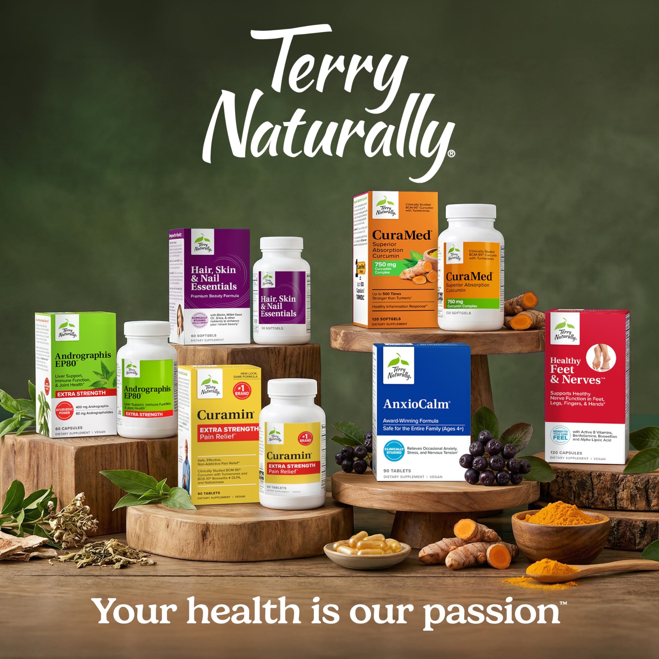 Terry Naturally CuraMed etiqueta nutricional para ver ingredientes y dosis