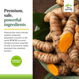 Etiqueta de Curamin Terry Naturally con información de ingredientes y calidad