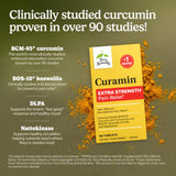 Terry Naturally Curamin ingredientes clave BCM-95 y BosPure visibles, beneficio formulación estandarizada