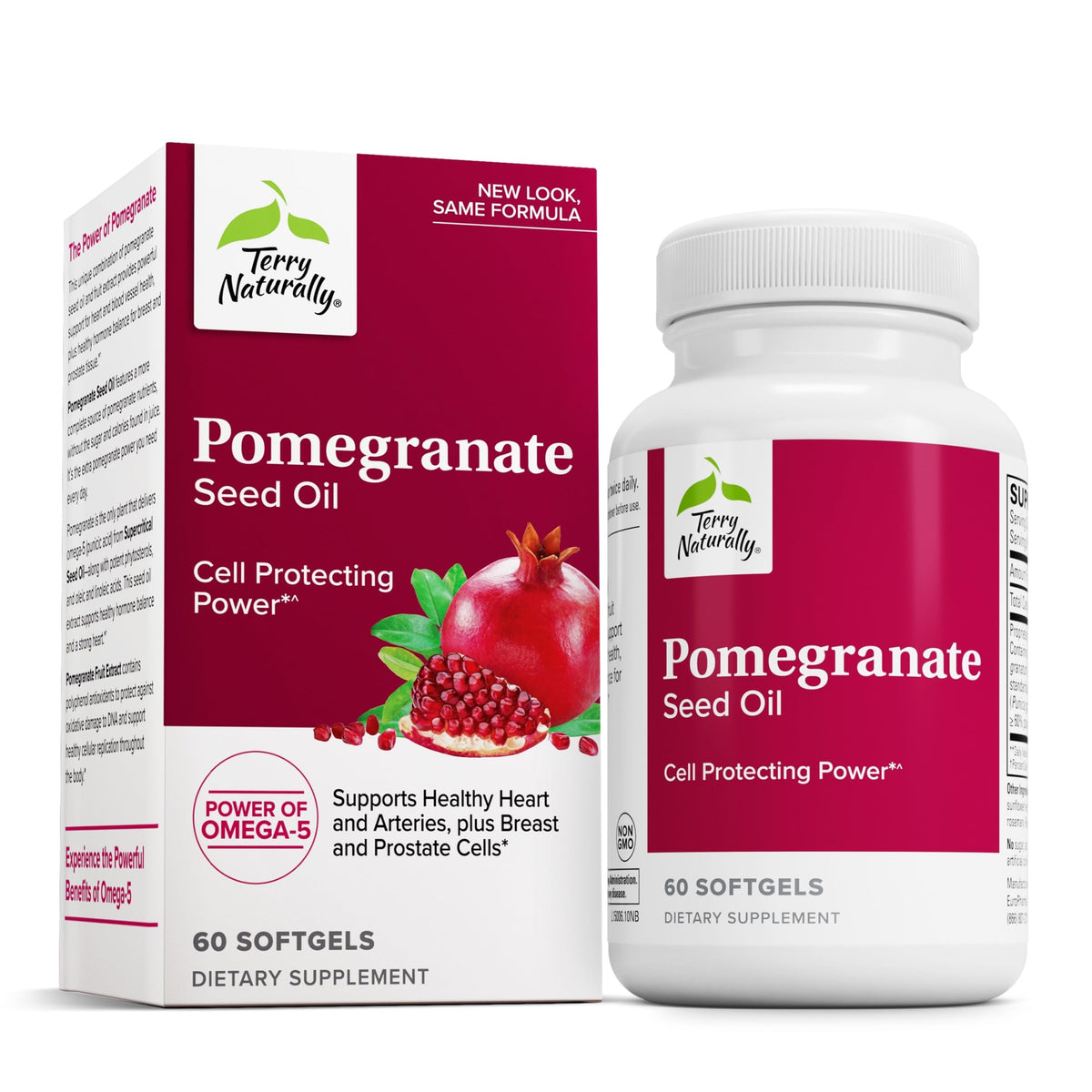 Terry Naturally frente del envase mostrando 60 cápsulas y beneficios antioxidantes