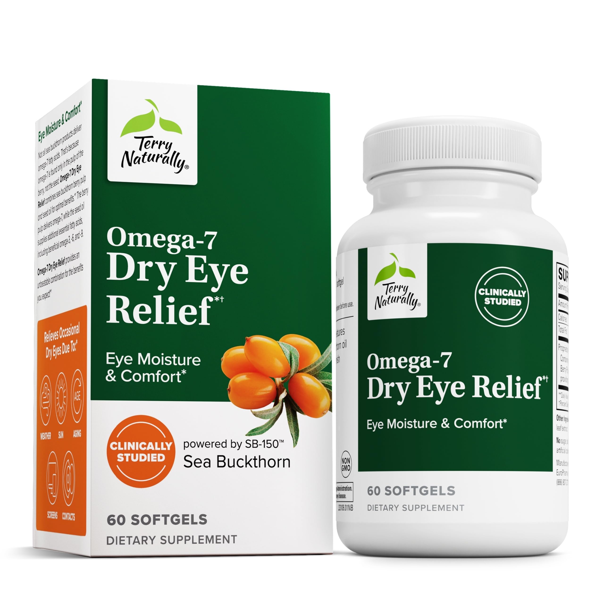 Terry Naturally frente del producto mostrando envase claro y beneficios