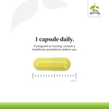 Terry Naturally etiqueta con lista de ingredientes y beneficios visibles
