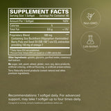 Terry Naturally Omega-7 etiqueta con ingredientes y beneficios visibles