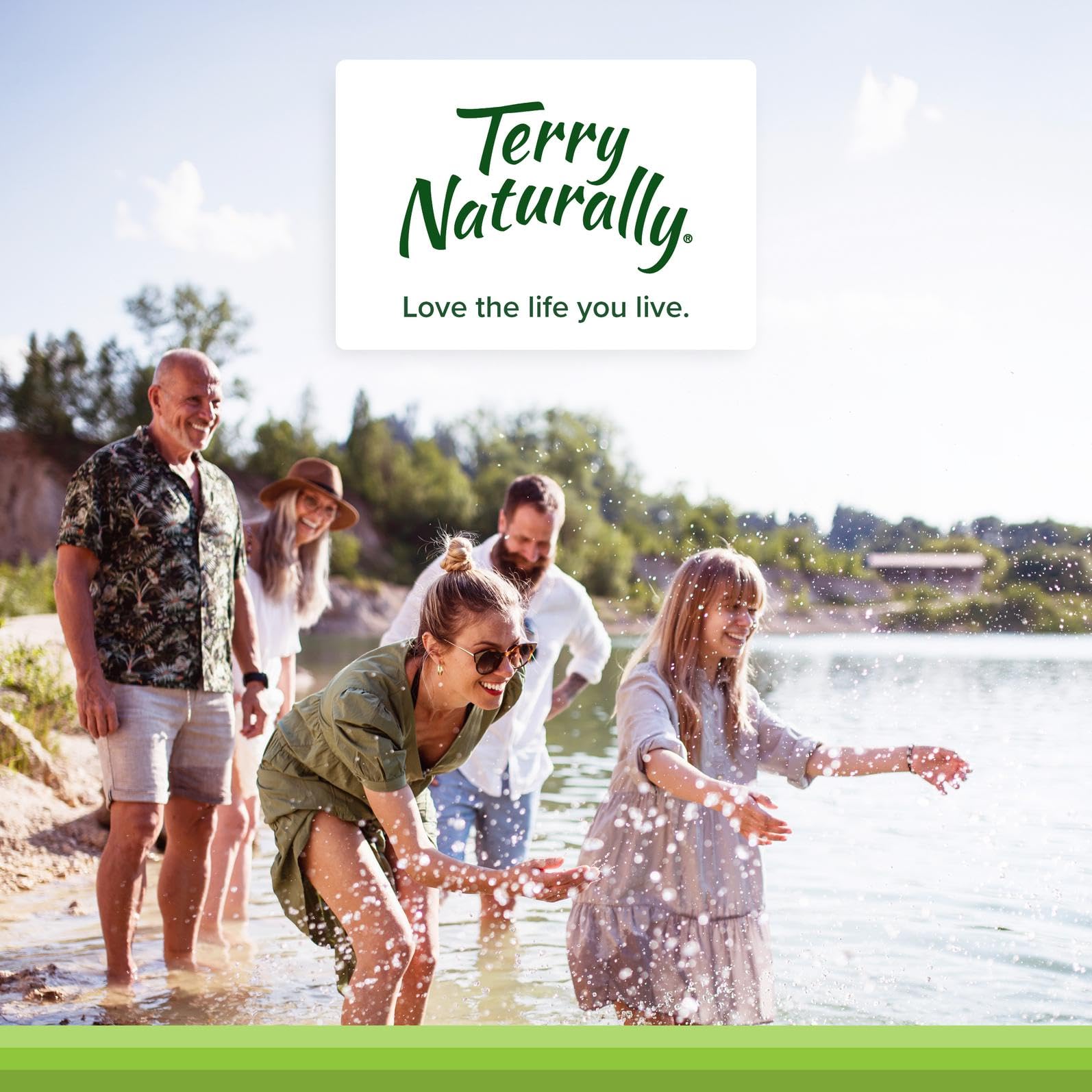 Terry Naturally Red Sage Plus en ambiente lifestyle sobre mesa saludable sugeriendo bienestar